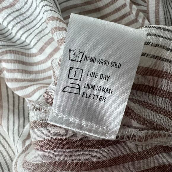 VICI Halter Off the Shoulder Peasant Top Blouse Size Medium Striped Flowy Boho - Picture 8 of 8